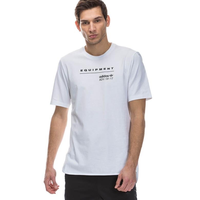 adidas Equipment Logo Tee Erkek Beyaz T-Shirt