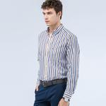 Lacoste Erkek Kahverengi Çizgili Gömlek
