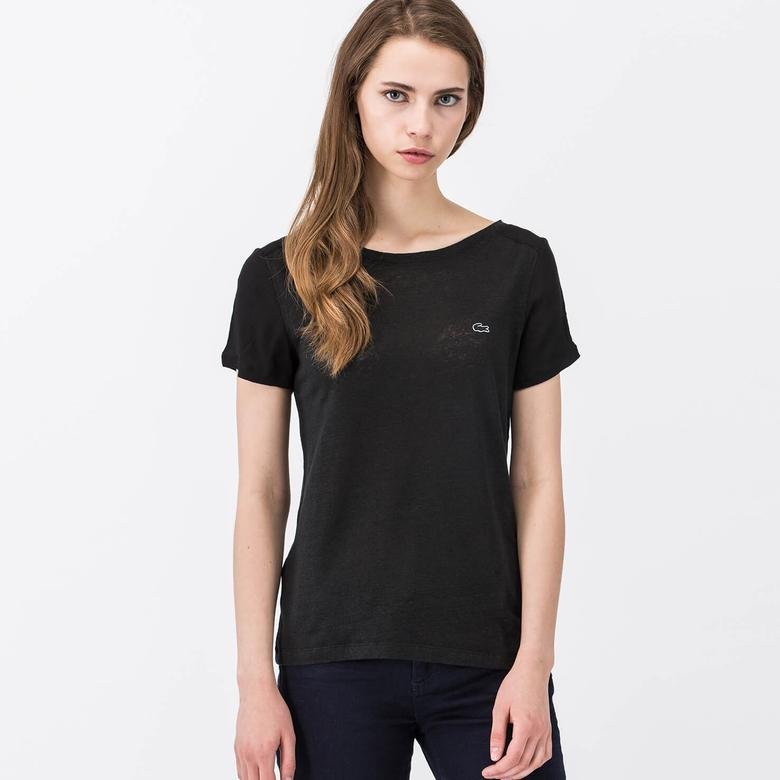 Lacoste Kadın Siyah T-Shirt