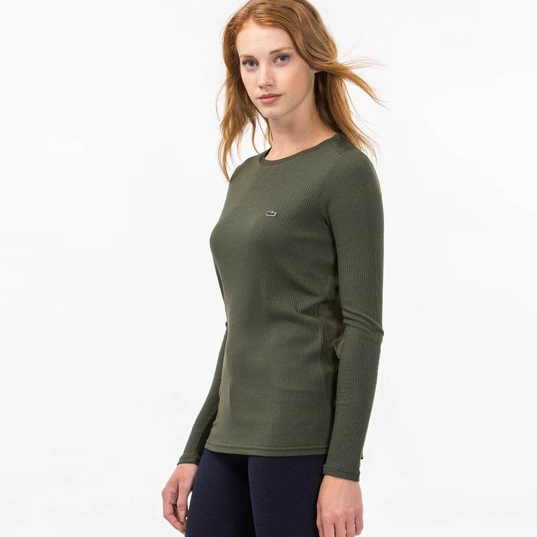 Lacoste Kadın Yeşil Uzun Kollu T-Shirt