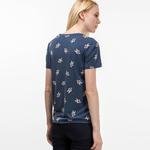 Lacoste Kadın Mavi Kısa Kollu T-Shirt