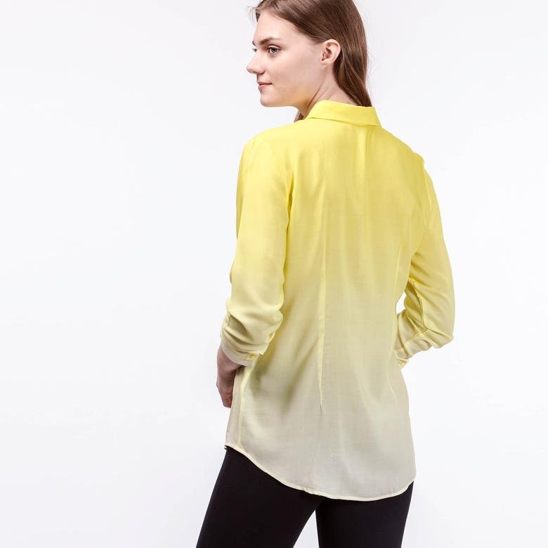 Lacoste Kadın Sarı Uzun Kollu Gömlek