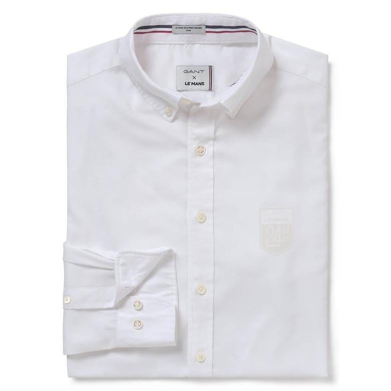 Gant Erkek Beyaz Uzun Kollu Slim Fit Oxford Gömlek