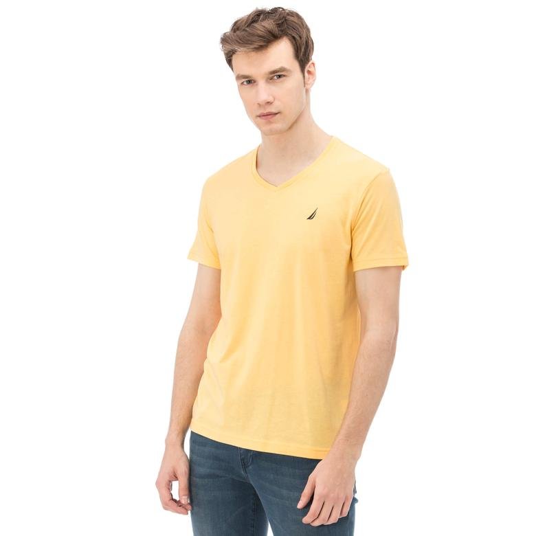 Nautica Erkek Sarı Slim Fit T-Shirt
