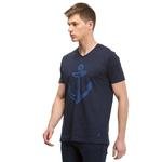 Nautica Erkek Lacivert Slim Fit Kısa Kollu T-Shirt