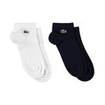 Lacoste Unisex 2'li Lacivert-Beyaz Çorap