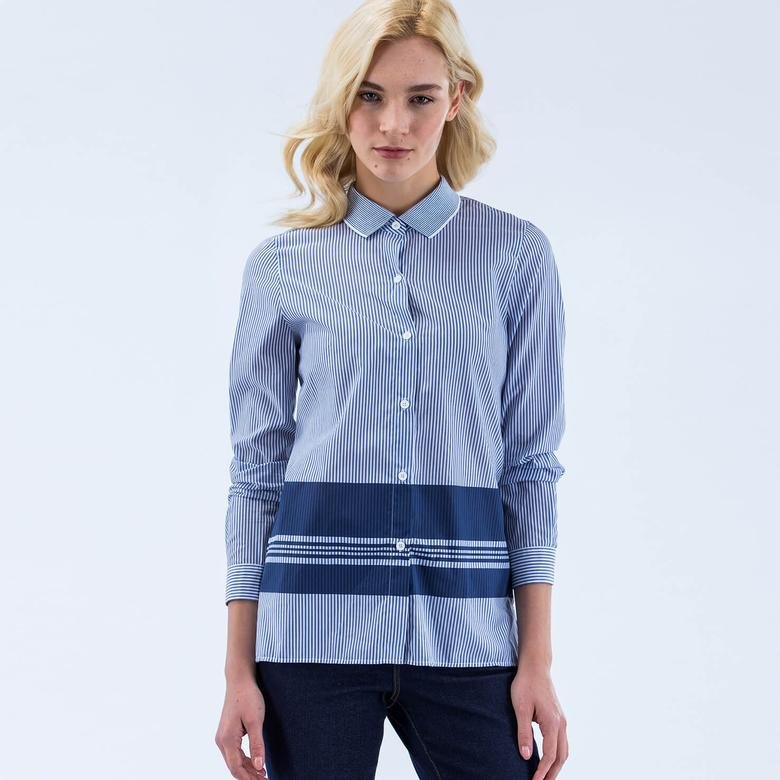 Lacoste Kadın Mavi Sportswear Gömlek