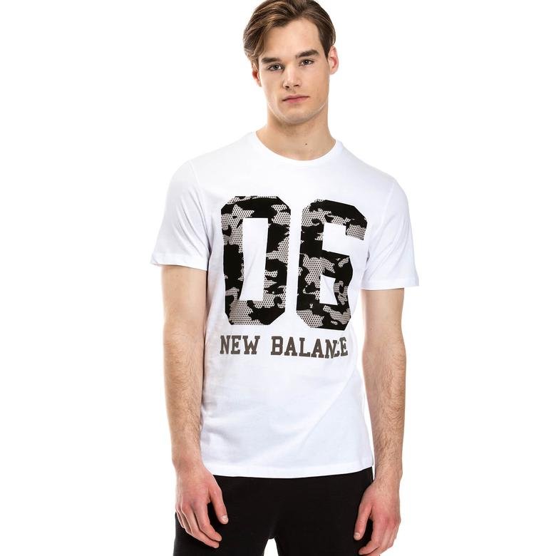 New Balance Erkek Beyaz Tshirt