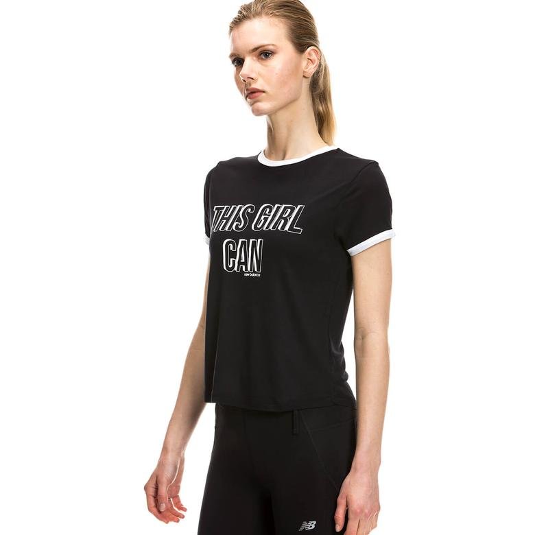 New Balance Kadın Siyah Tshirt