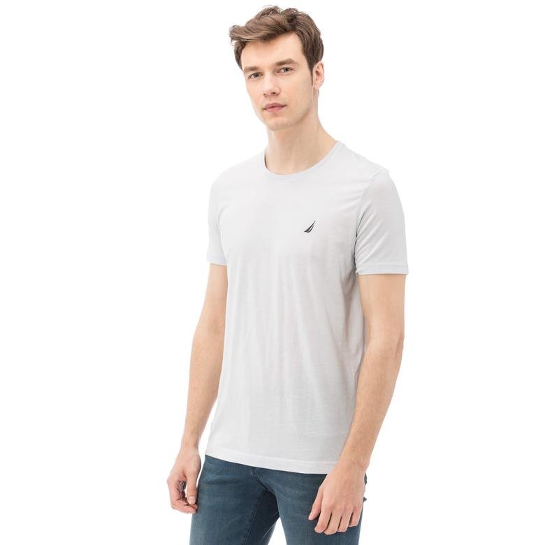 Nautica Erkek Slim Fit Gri T-shirt