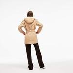 Lacoste Kadın Çıkarılabilir Kapüşonlu Ceketli Bej Mont