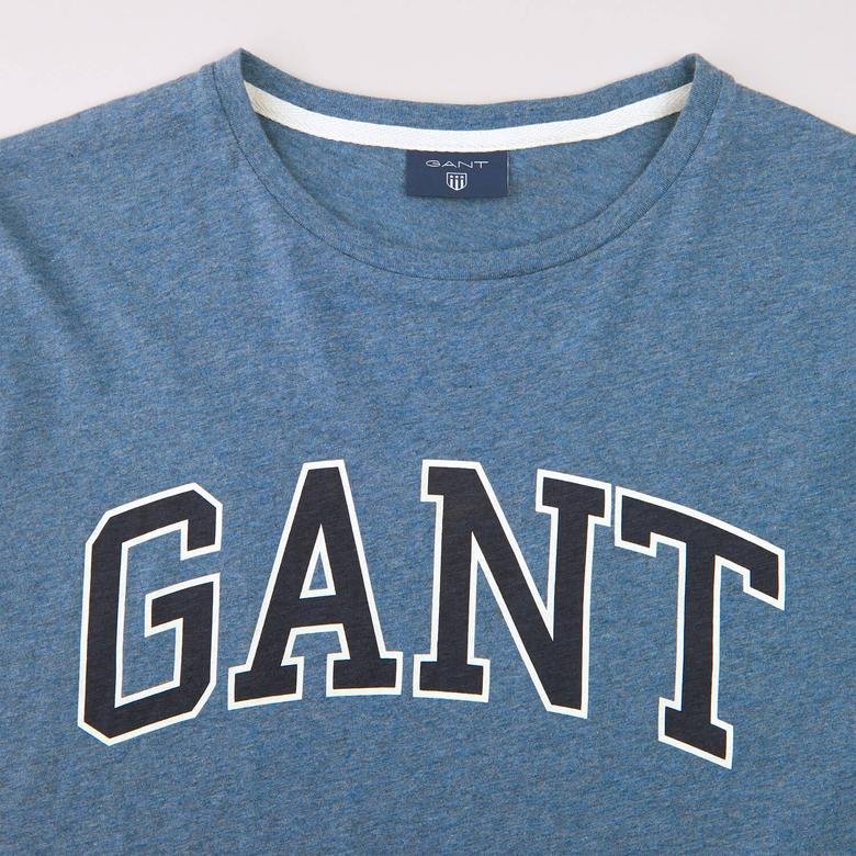 Gant Outline Erkek Mavi T-Shirt
