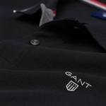 Gant Piqué Rugger Erkek Siyah Regular Fit Polo