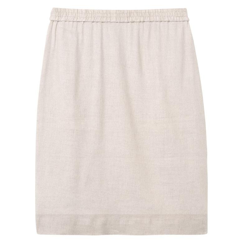 Gant Linen Skirt Kadın Bej Etek