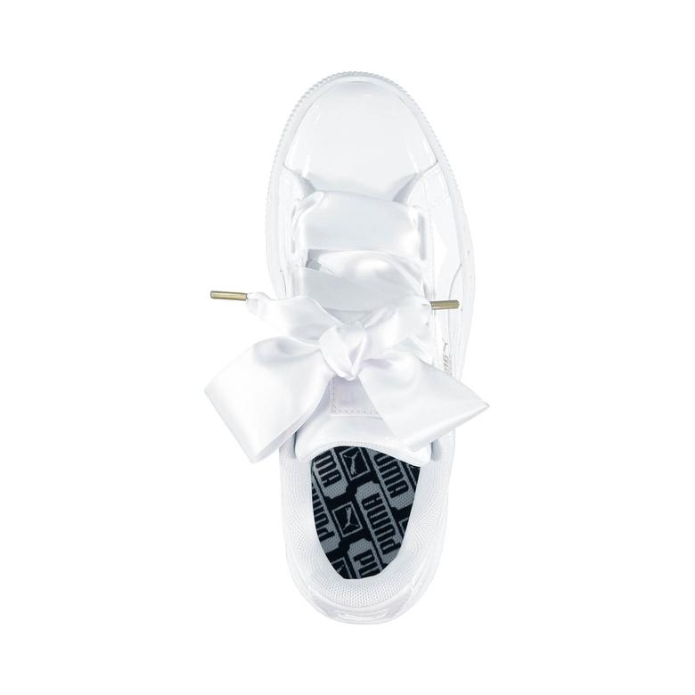 Puma Basket Heart Patent Kadın Beyaz Spor Ayakkabı