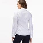Lacoste Kadın Beyaz Regular Fit Uzun Kollu Gömlek