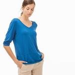Lacoste Kadın Mavi Uzun Kollu T-Shirt