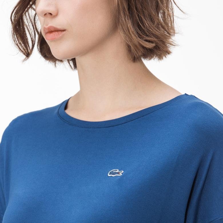 Lacoste Kadın Saks Mavi Tshirt
