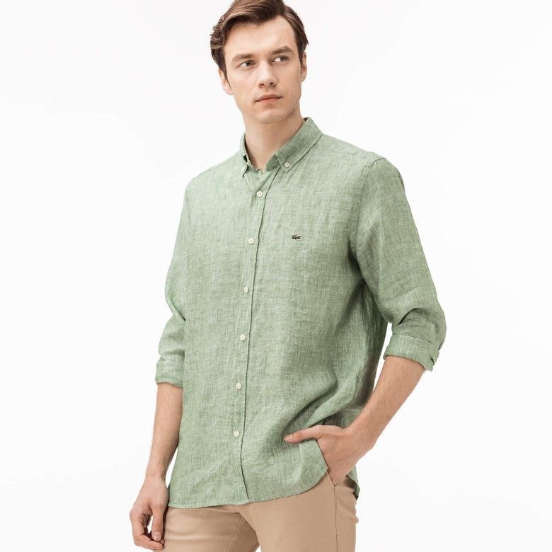 Lacoste Erkek Yeşil Regular Fit Gömlek
