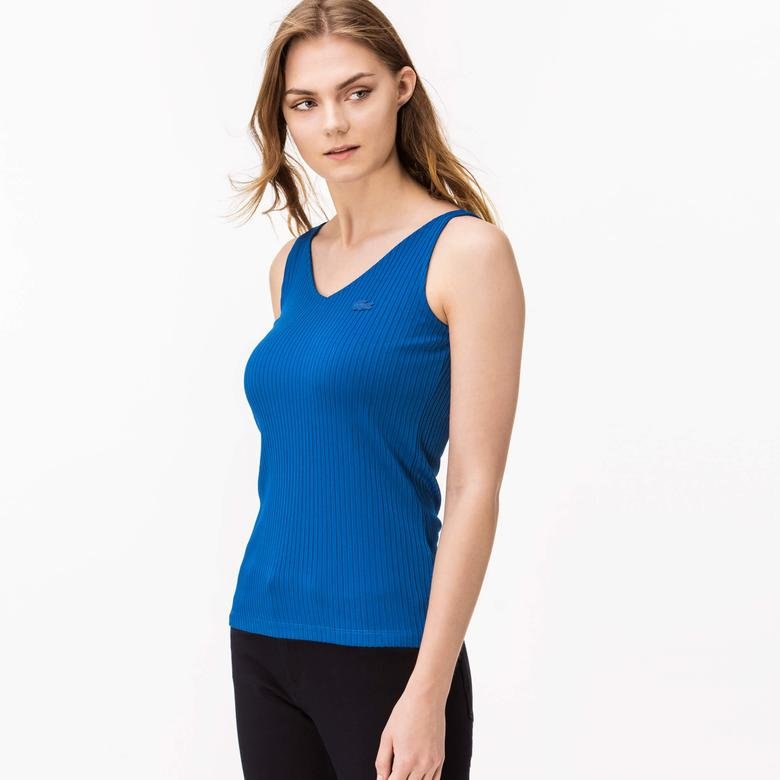 Lacoste Kadın Askılı Mavi T-Shirt