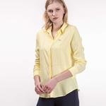 Lacoste Kadın Sarı Uzun Kollu Gömlek