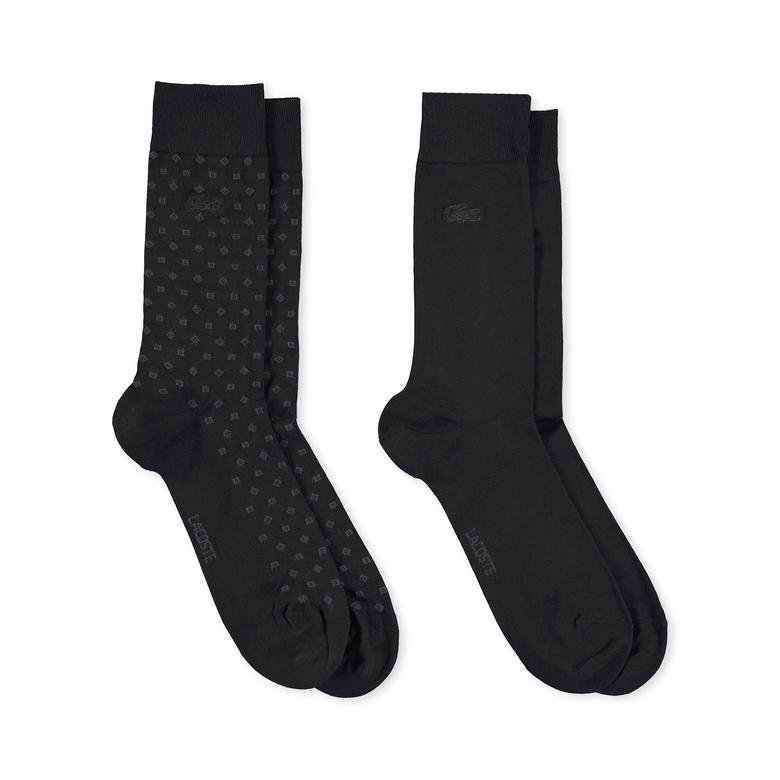 Lacoste Unisex 2'li Siyah Çorap