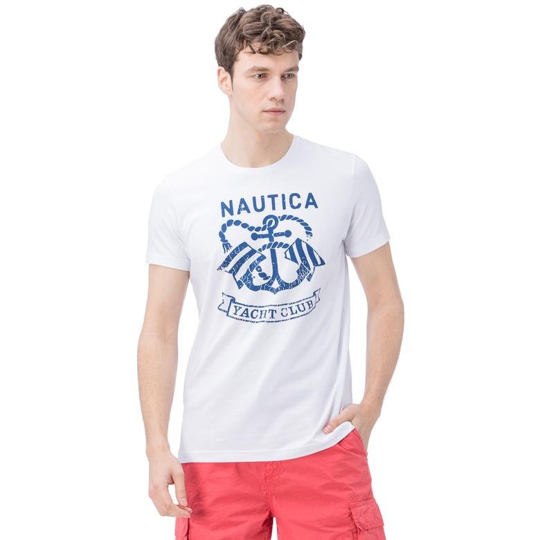Nautica Erkek Beyaz Fit T-Shirt