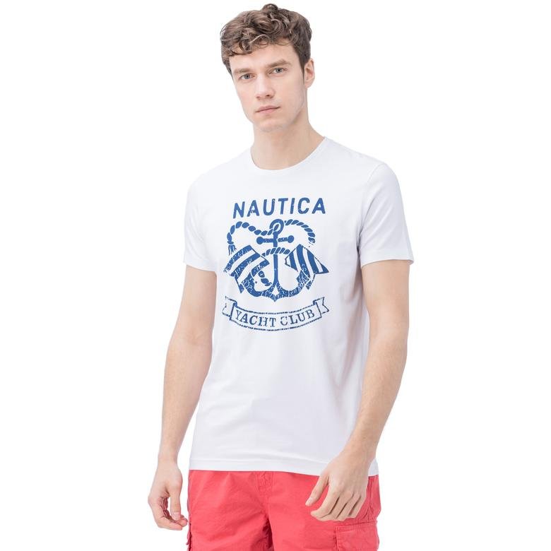 Nautica Erkek Beyaz Fit T-Shirt