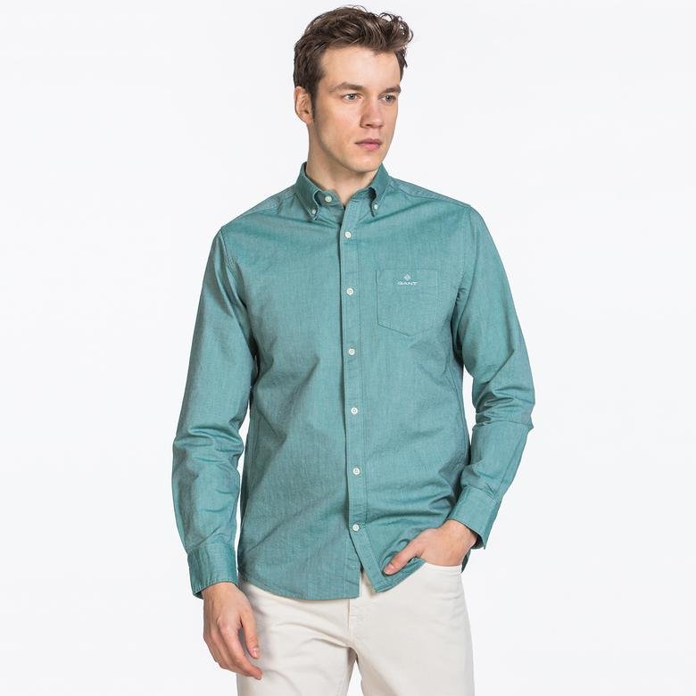 Gant Erkek Yeşil Regular Fit Oxford Gömlek