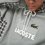 Lacoste Fashion Show Erkek Gri Kapüşonlu Sweatshirt