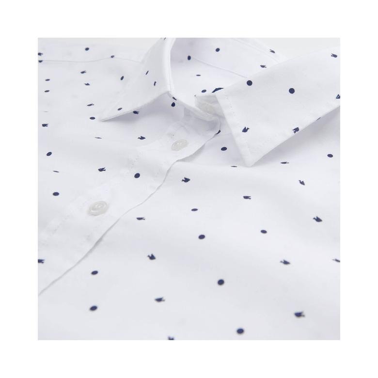 Gant Kadın Beyaz Oxford Puantiyeli Regular Fit Gömlek