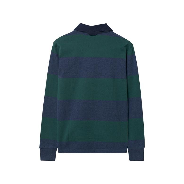 Gant Erkek Yeşil Lacivert Çizgili Sweatshirt
