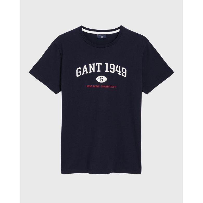 Gant Erkek Lacivert Regular Fit T-Shirt