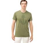 Nautica Erkek Yeşil Bisiklet Yaka Kısa Kollu Slim Fit T-Shirt
