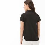 Lacoste Kadın Siyah Kısa Kollu Gömlek