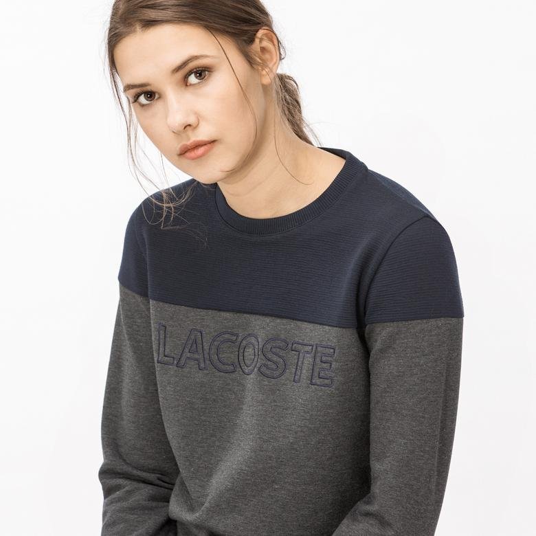 Lacoste Kadın Lacivert-Gri Sweatshirt