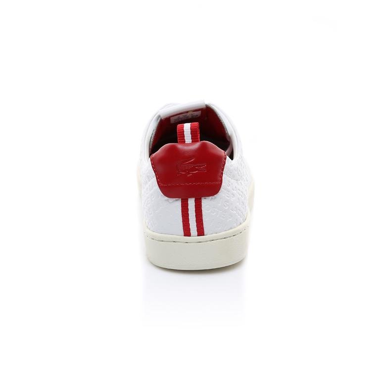 Lacoste Carnaby Evo Erkek Beyaz - Kırmızı Sneaker