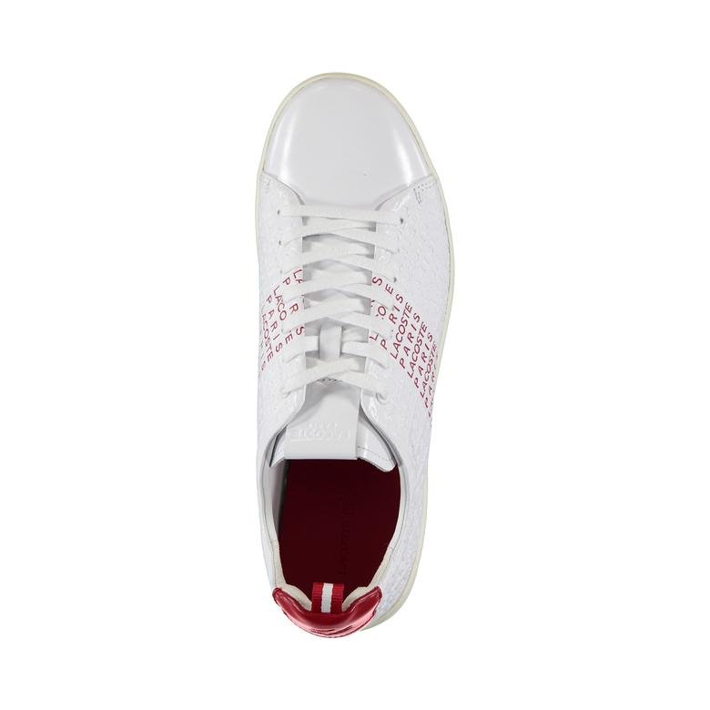 Lacoste Carnaby Evo Erkek Beyaz - Kırmızı Sneaker