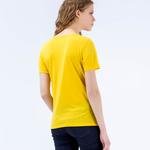 Lacoste Kadın Kısa Kollu Sarı T-Shirt