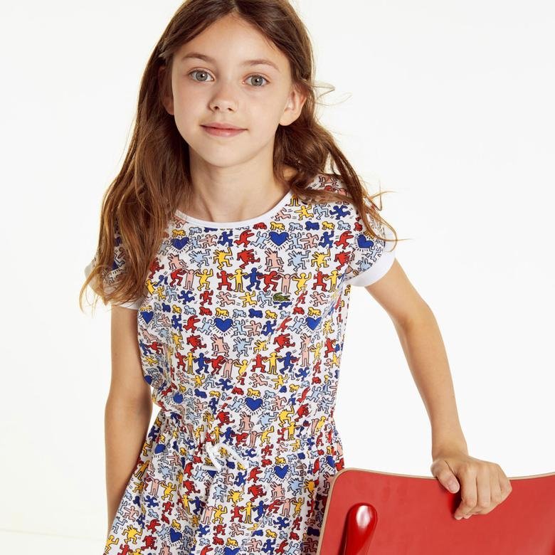 Lacoste X Keith Haring Çocuk Renkli Elbise