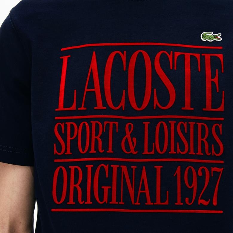 Lacoste L!ve Unisex Regular Fit Lacivert T-Shirt