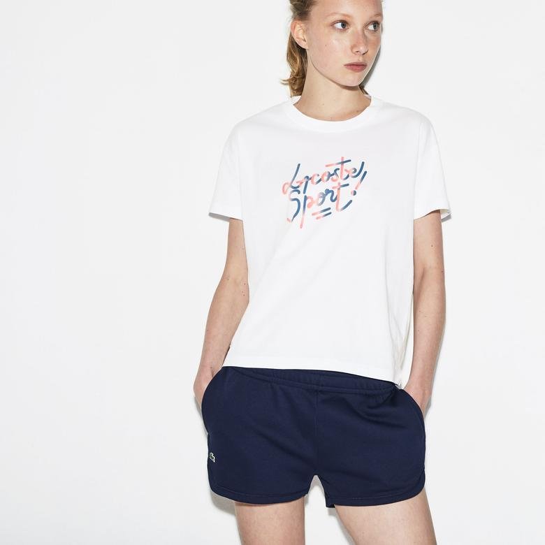 Lacoste Sport Kadın Beyaz T-Shirt