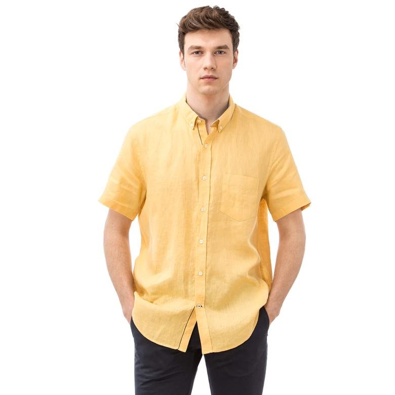 Nautica Erkek Classic Fit Sarı Gömlek