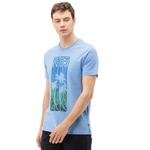 Nautica Erkek Mavi Bisiklet Yaka Kısa Kollu Slim Fit T-Shirt