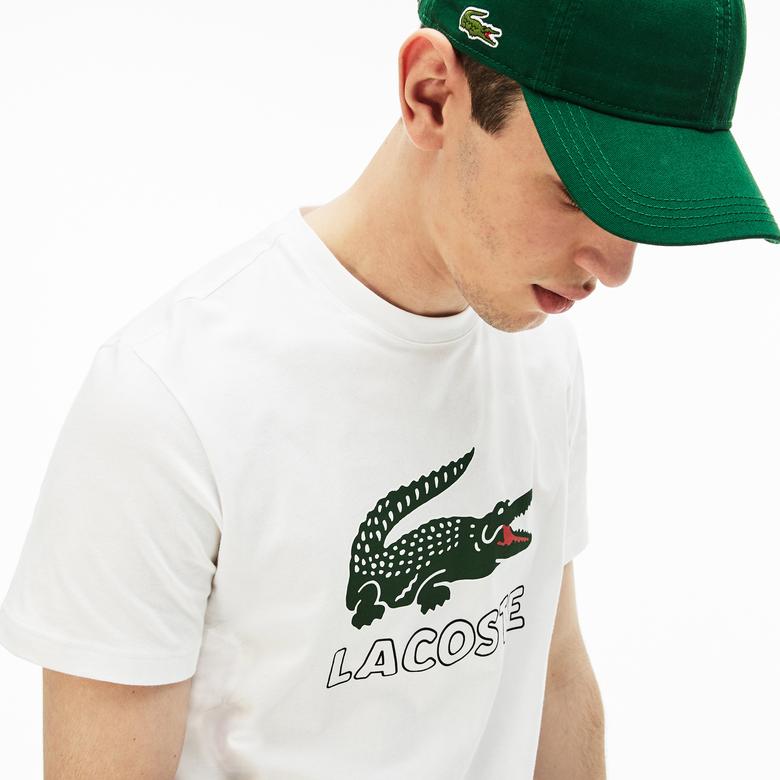 Lacoste Erkek Regular Fit Beyaz T-Shirt
