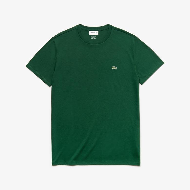 Lacoste Erkek Slim Fit Bisiklet Yaka Yeşil T-Shirt