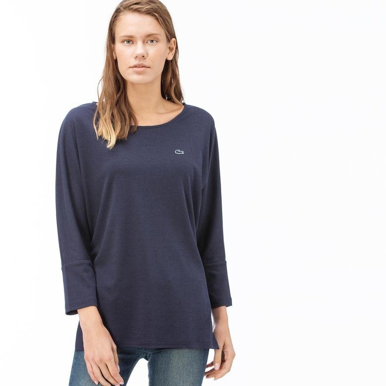 Lacoste Kadın Lacivert Uzun Kollu T-Shirt