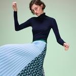 Lacoste Fashion Show Unisex Boğazlı Lacivert Uzun Kollu T-Shirt