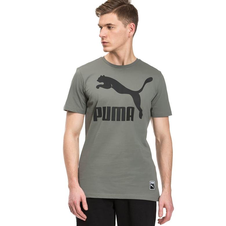 Puma Archieve Logo Erkek Gri T-shirt