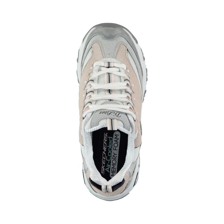 Skechers D'Lites-Free Energy Kadın Beyaz-Gri-Pembe Spor Ayakkabı